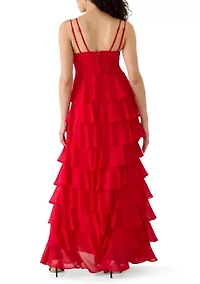 Women's Tiered Ruffle Gown