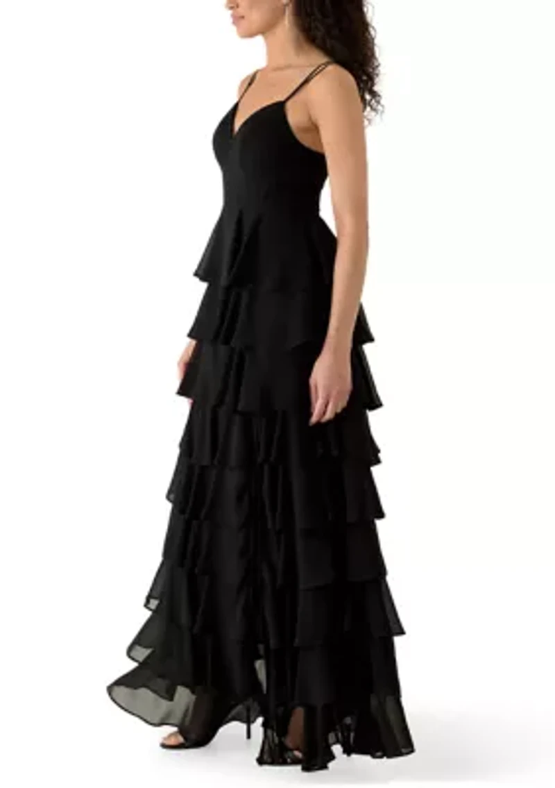 Women's Tiered Ruffle Gown