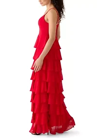 Women's Tiered Ruffle Gown