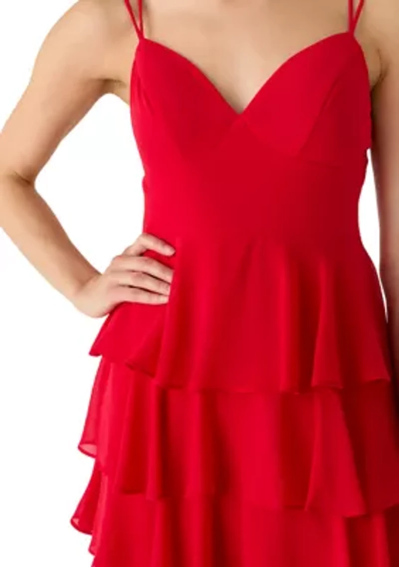 Women's Tiered Ruffle Gown
