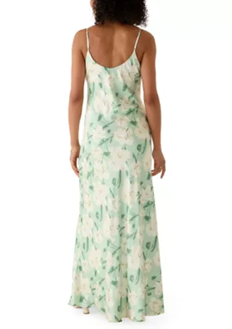 Women's Sleeveless Floral Printed Gown