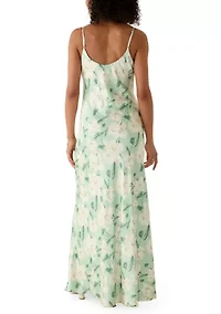 Women's Sleeveless Floral Printed Gown