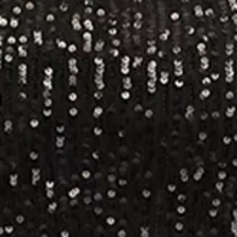 Women's Long Sleeve Solid Sequin Shift Dress