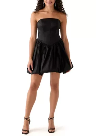 Strapless Bustier Bodice with Bubble Skirt Dress