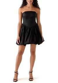 Strapless Bustier Bodice with Bubble Skirt Dress