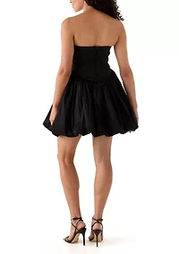 Strapless Bustier Bodice with Bubble Skirt Dress