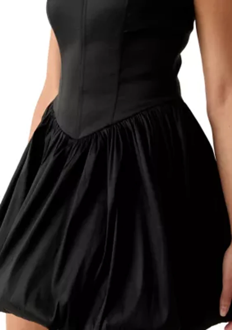 Strapless Bustier Bodice with Bubble Skirt Dress