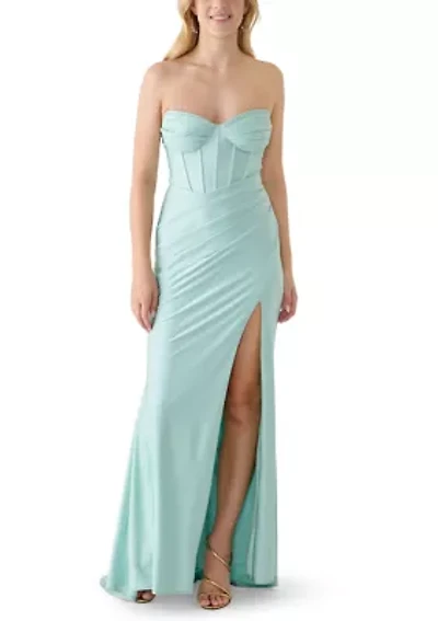 Women's Satin Corset Gown