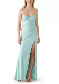 Women's Satin Corset Gown