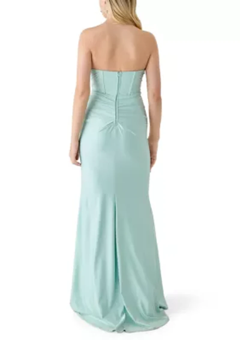 Women's Satin Corset Gown