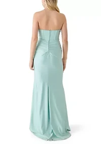 Women's Satin Corset Gown