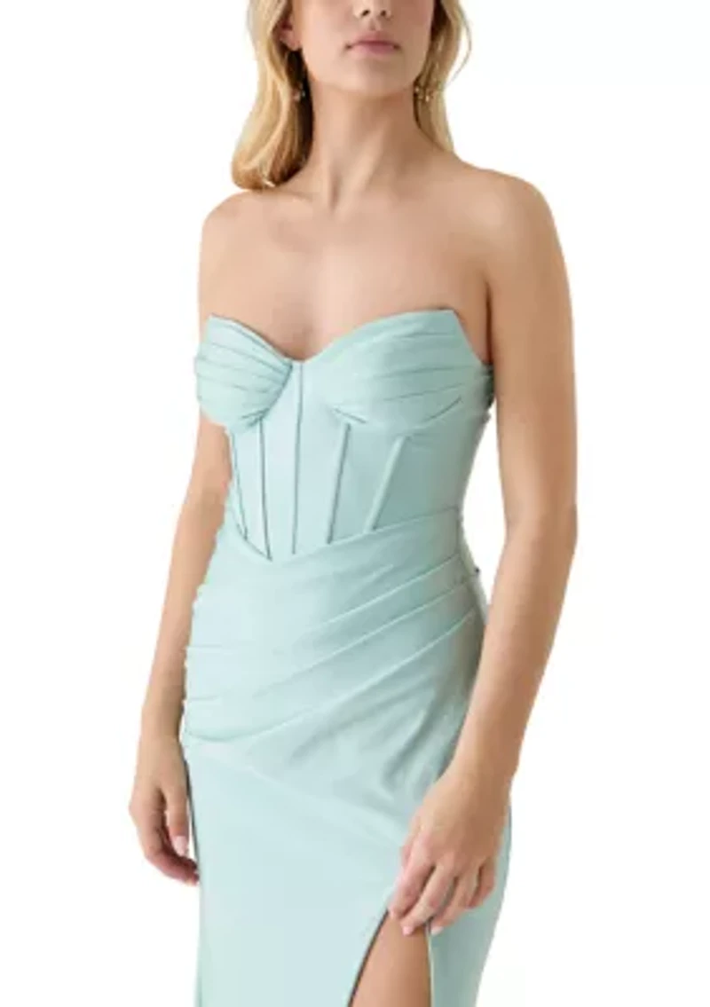 Women's Satin Corset Gown