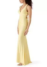 Women's Stretch Shiny Knit Gown