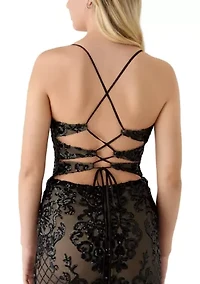 Women's Patterned Sequin Dress