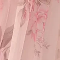 Women's Sweetheart Neckline Tiered Print Mesh Gown