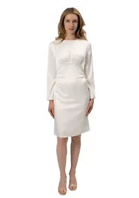 Long Sleeve Seam Short Dress