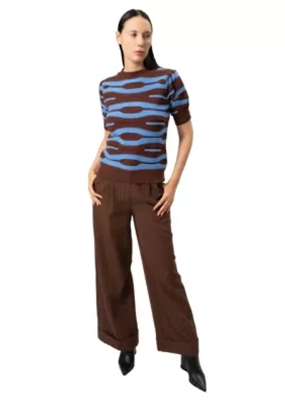 Quinn Pinstripe Wide Leg Pants