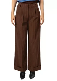 Quinn Pinstripe Wide Leg Pants