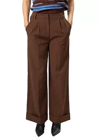 Quinn Pinstripe Wide Leg Pants