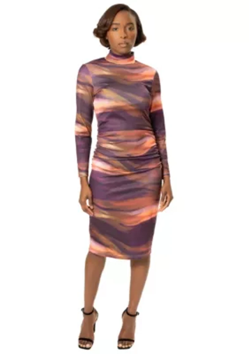 MOCKNECK JERSEY DRESS