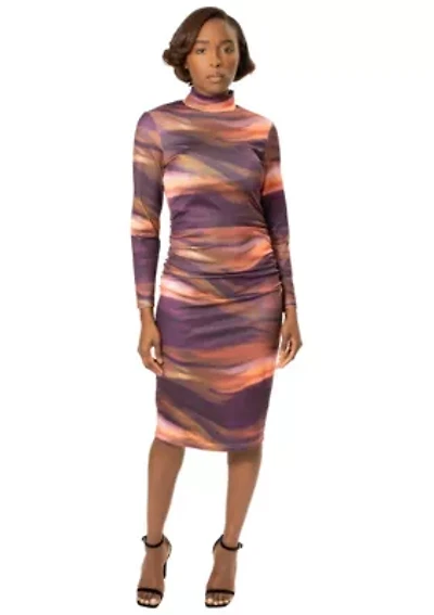 MOCKNECK JERSEY DRESS