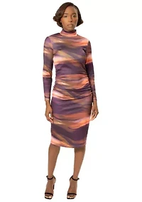 MOCKNECK JERSEY DRESS