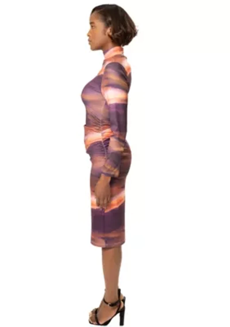 MOCKNECK JERSEY DRESS