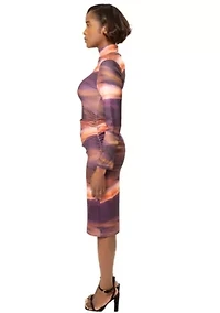 MOCKNECK JERSEY DRESS