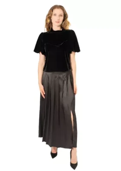 VELVET MOCKNECK TOP