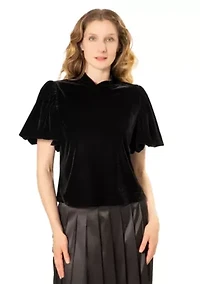 VELVET MOCKNECK TOP