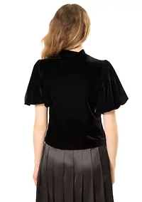 VELVET MOCKNECK TOP