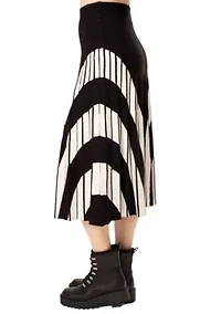 TWO TONE KNIT SKIRT