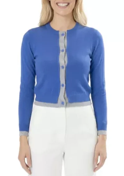 Contrast Trim Cardigan