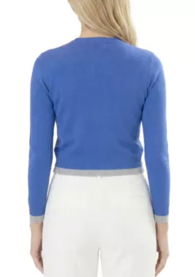 Contrast Trim Cardigan