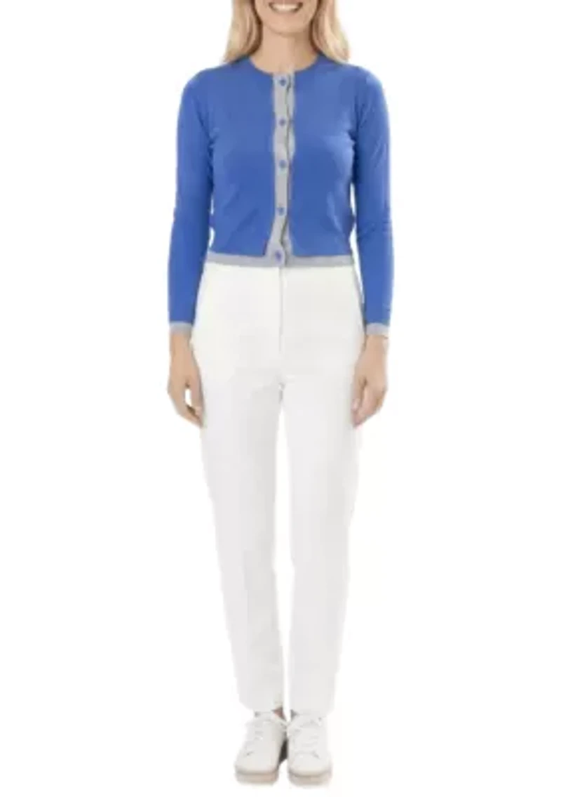 Contrast Trim Cardigan