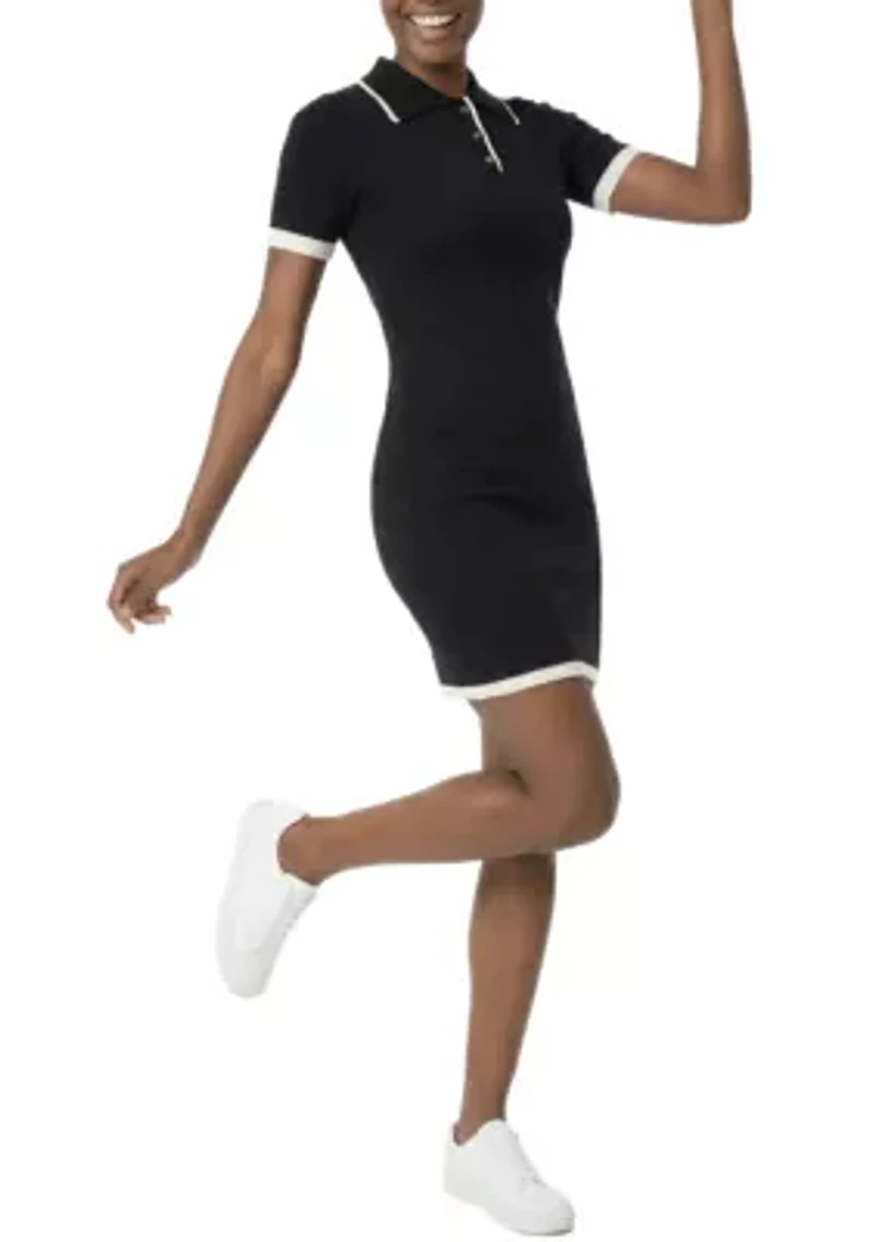 Trim Polo Dress