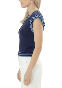 Trim Knit Top