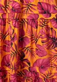 Orange Floral Dress