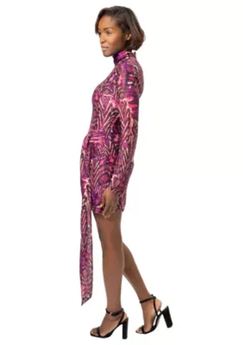 DARA ABSTRACT JERSEY DRESS