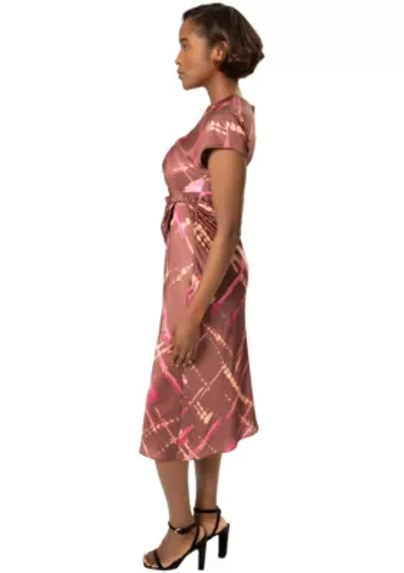 Avery Print Draped Dress