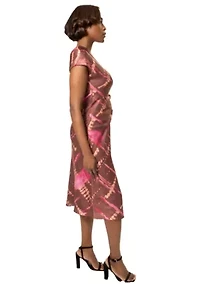 Avery Print Draped Dress