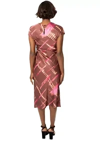 Avery Print Draped Dress