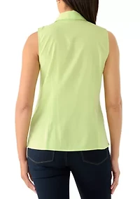 Women's Sleeveless Bow Blouse