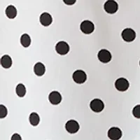 Women's Over The Shoulder Polka Dot Bow Blouse