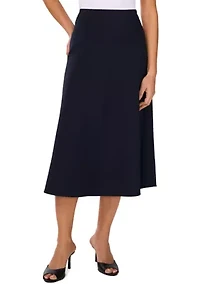Women's A-Line Satin Midi Skirt