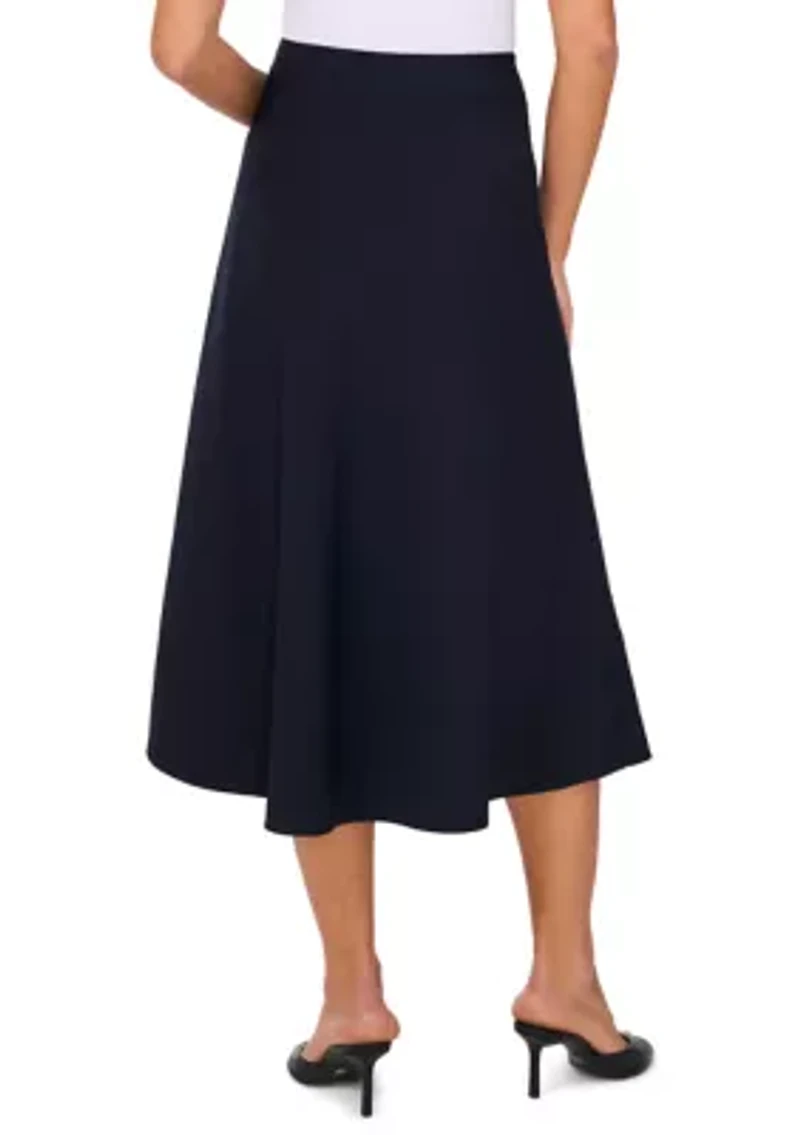 Women's A-Line Satin Midi Skirt