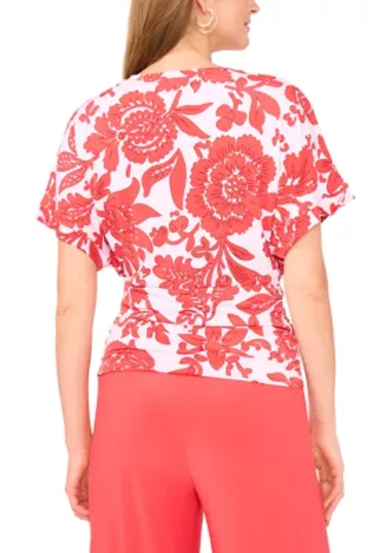 Women's Dolman Sleeve Floral Print Top