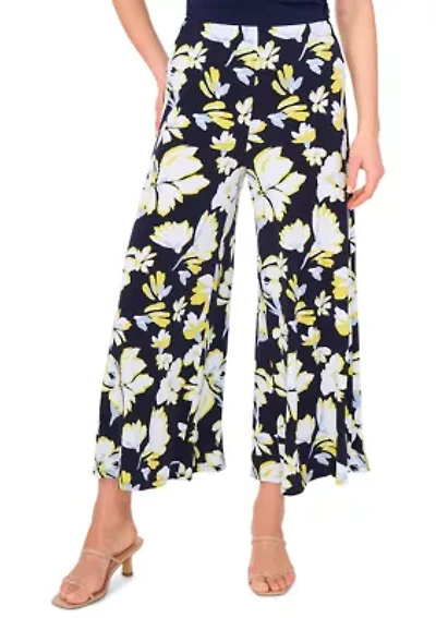 Women's Cropped Floral Printed Pants