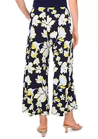 Women's Cropped Floral Printed Pants