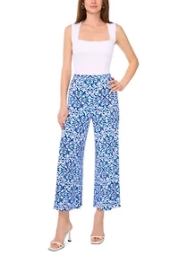 Women's Pull On Medallion Cropped Pants
